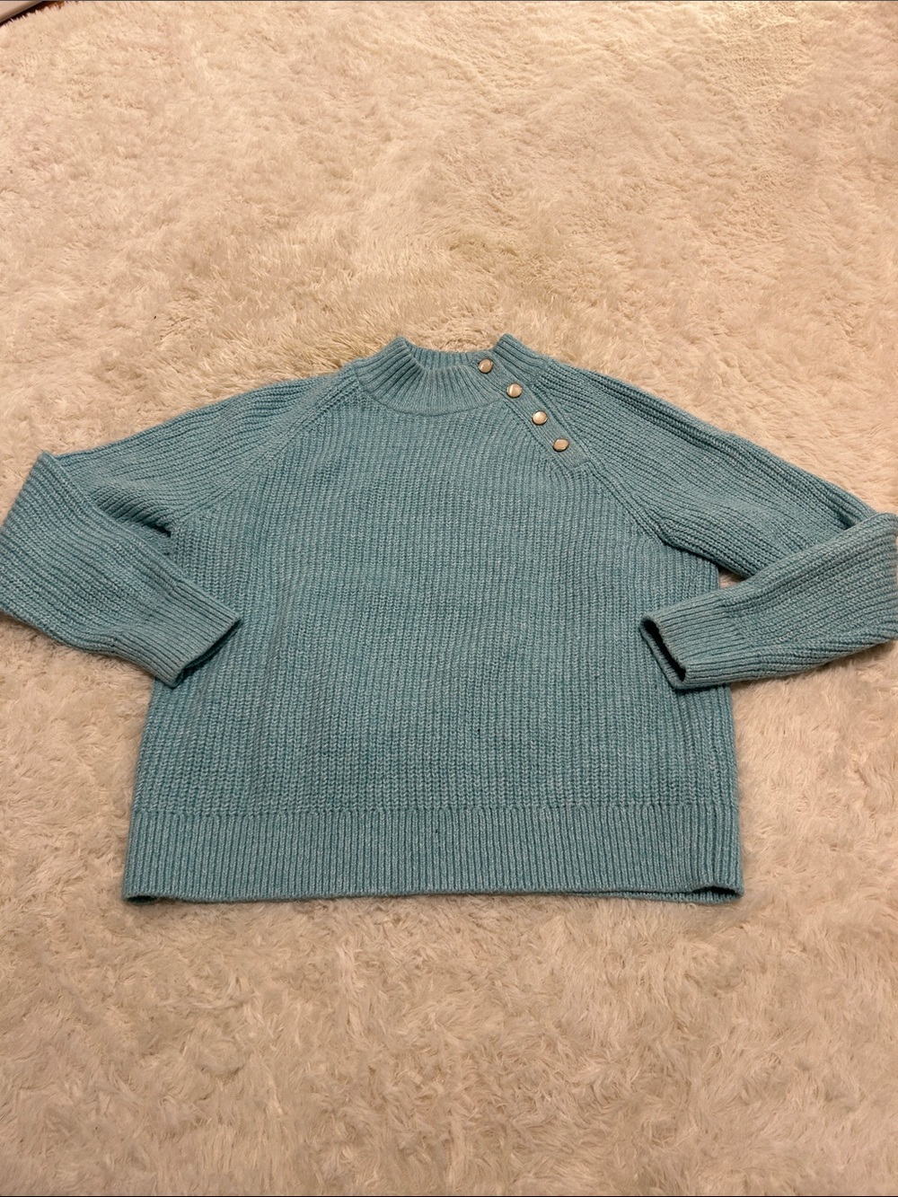 Jcrew Factory Button Neck Sweater
